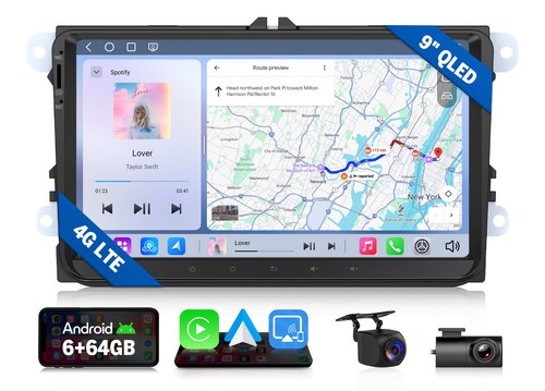 Dvr cam 64g qled - 9", android